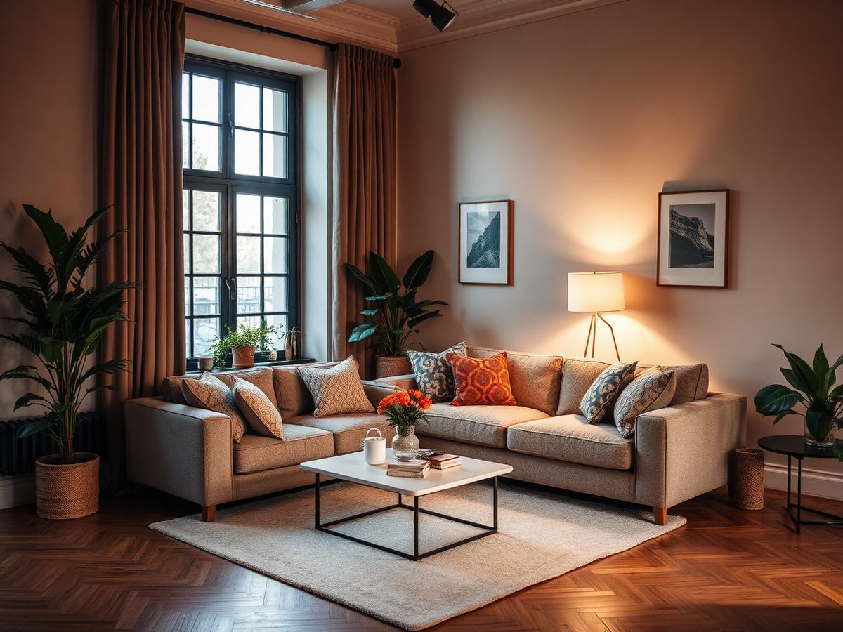 Styled living room